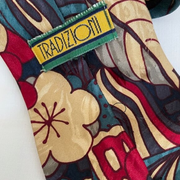 TRADIZIONI Floral Silk Necktie - Picture 2 of 5